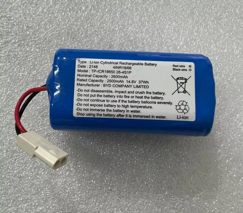 New Original 2600mAh Battery TP-ICR18650 26-4S1P For Xiaomi Mijia Mopping Vacuum Cleaner G1