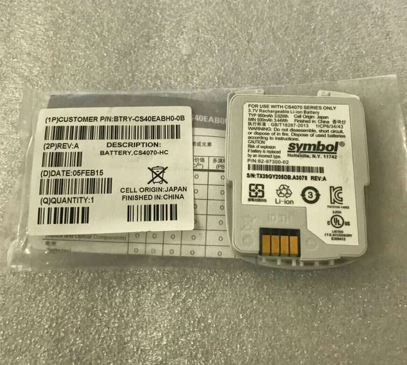 New Original 950mAh 3.7V Battery 82-97300-02 For Symbol CS4070 Series