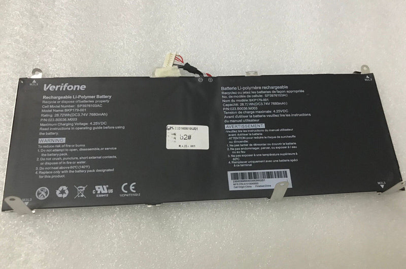 New Original 7680mAh 3.74V Battery SP3976103AC For Verifone BKP179-001