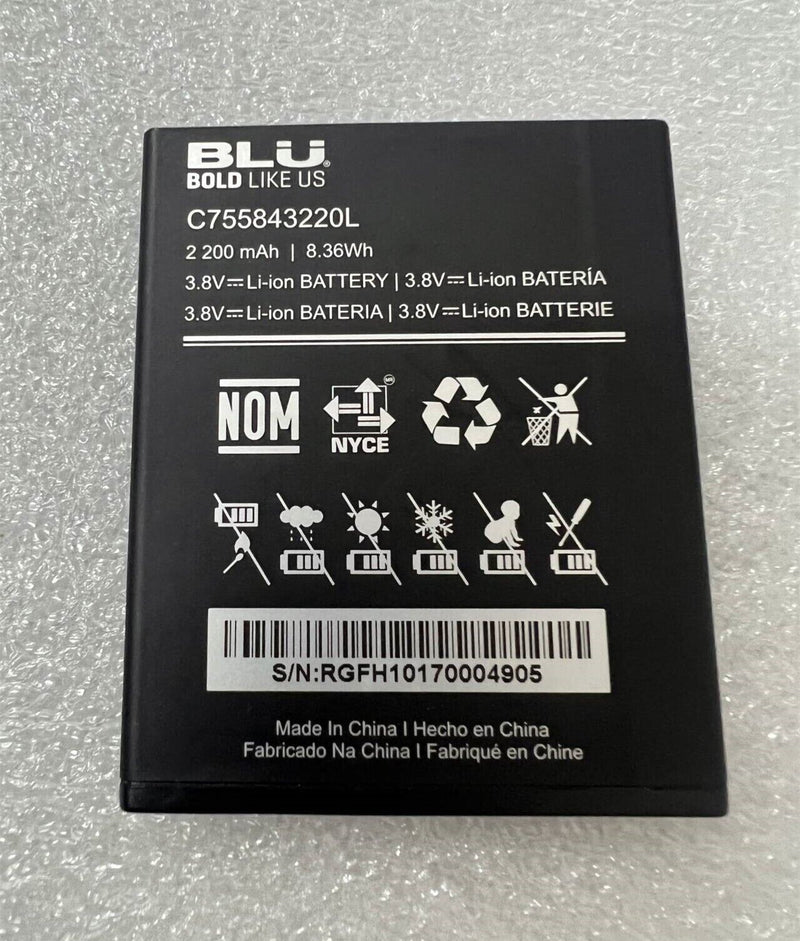 New Original 2200mAh Battery C755843220L For BLU Studio G2 S010Q & G HD S0250U