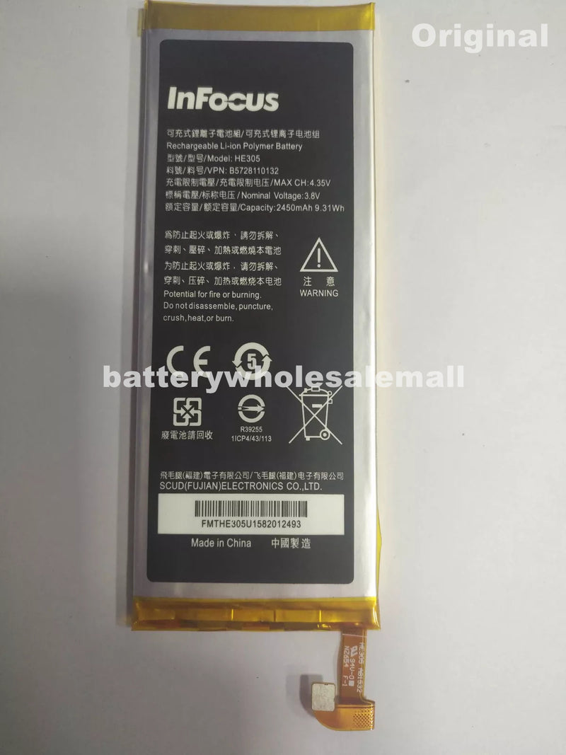 New 2450mAh 3.8V Replacement Battery HE305 For Infocus V5 M808 M560