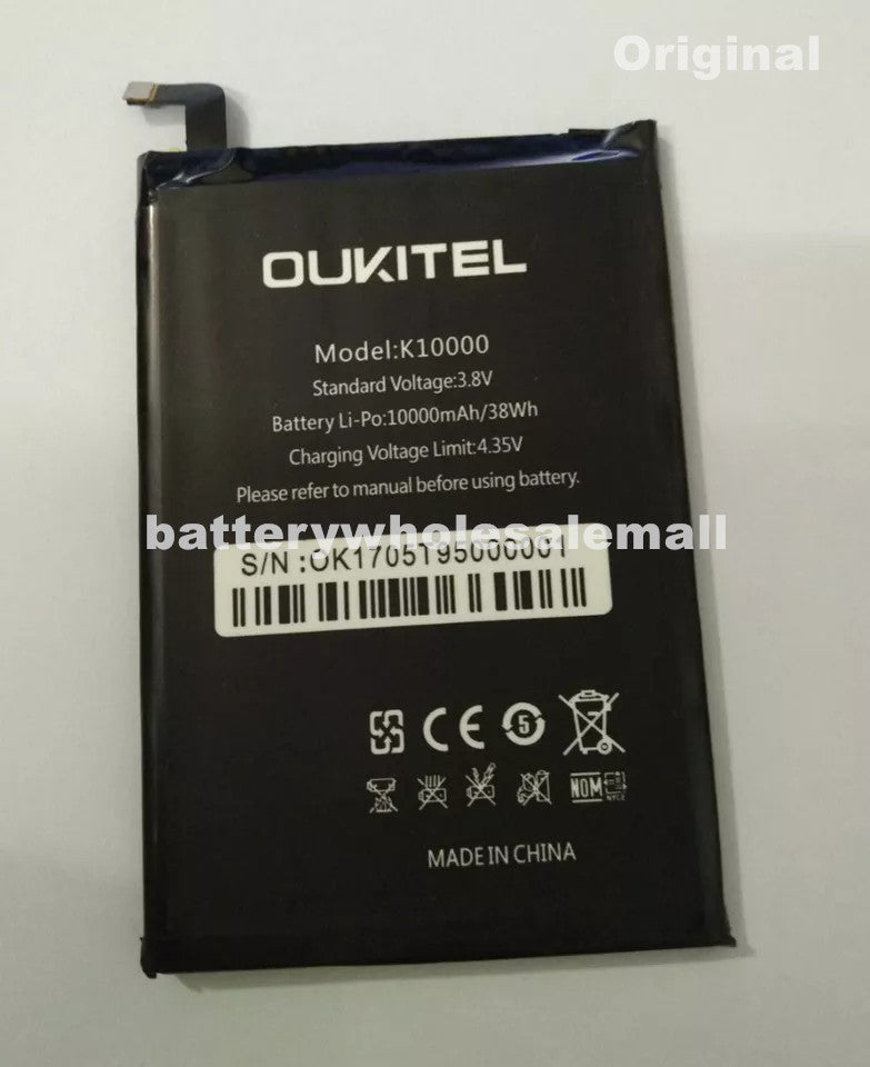 New 10000mAh 38Wh 3.8V Replacement Battery K10000 For Oukitel K10000