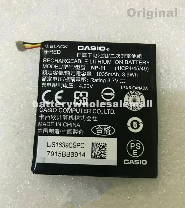 New 1035mAh 3.9Wh 3.7V Replacement Battery For Casio NP-11