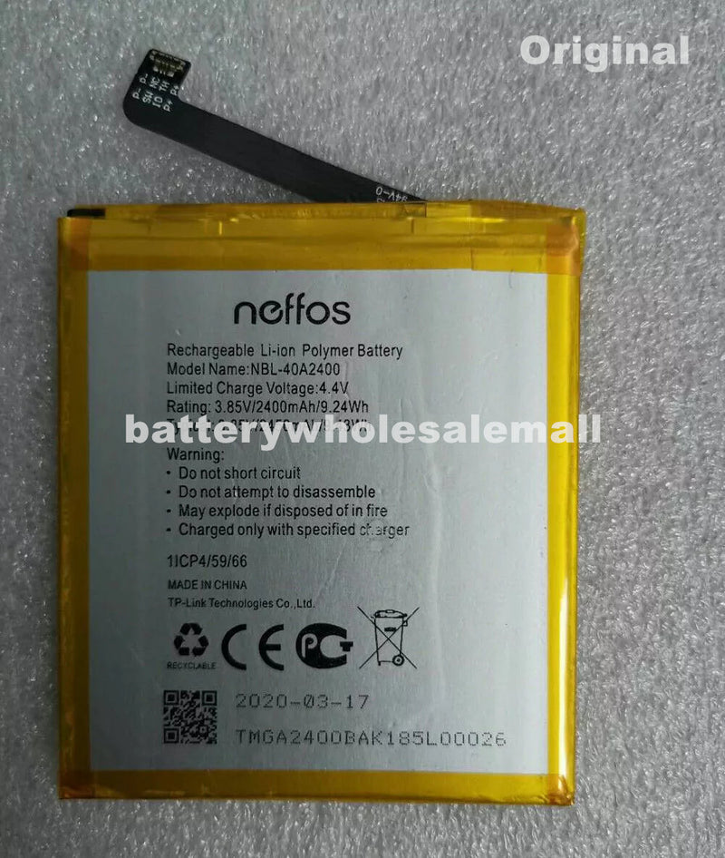 New 2400mAh Replacement Battery NBL-40A2400 For TP-LINK Neffos Y5s TP804A TP804C