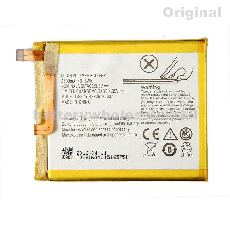 New 2500mAh 3.8V Battery Li3825T43P3h736037 For ZTE Blade V7 & V7 Lite