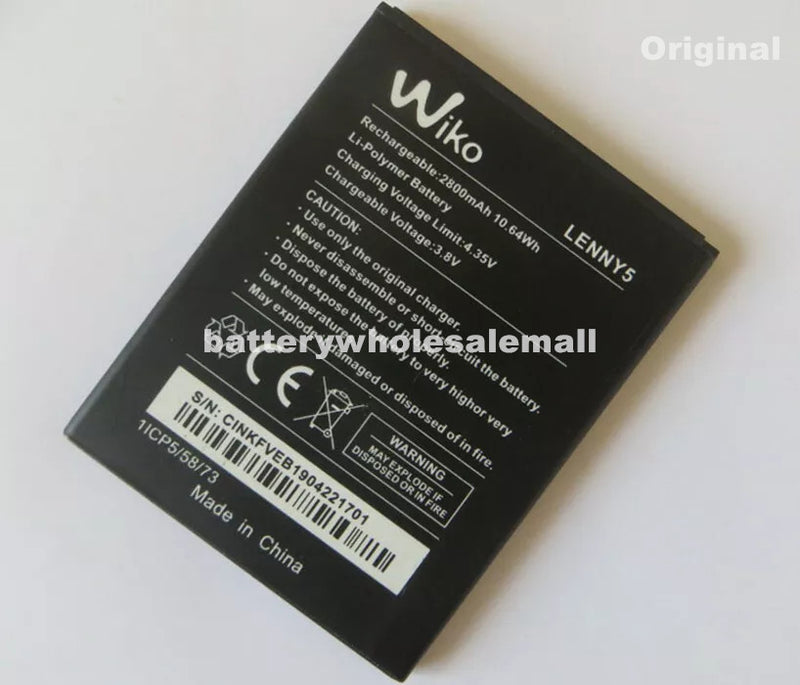 New 2800mAh 10.64Wh 3.8V Rechargeable Battery For Wiko Lenny 5