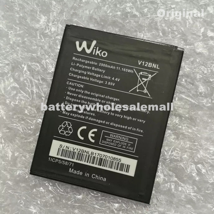 New 2900mAh 11.165Wh 3.85V Battery For Wiko V12BNL Smartphone