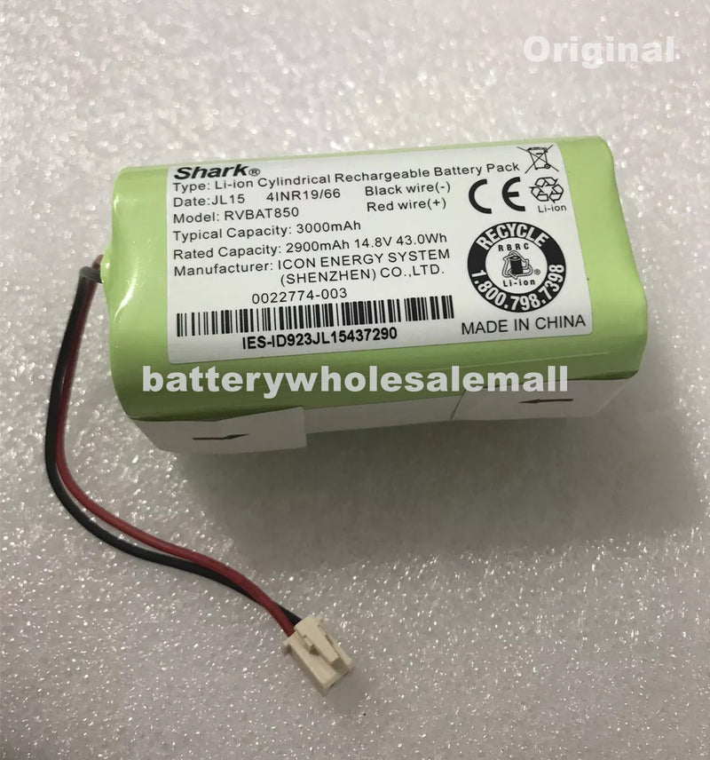 New 3000mAh 14.8V Battery RVBAT850 For Shark Ion R75 RV85 RV850 RV750-N