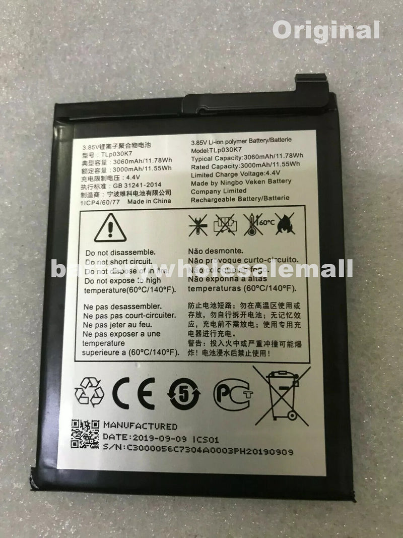 New 3000mAh 3.85V Battery TLp030K7 For Alcatel One Touch 1S OT-5024D