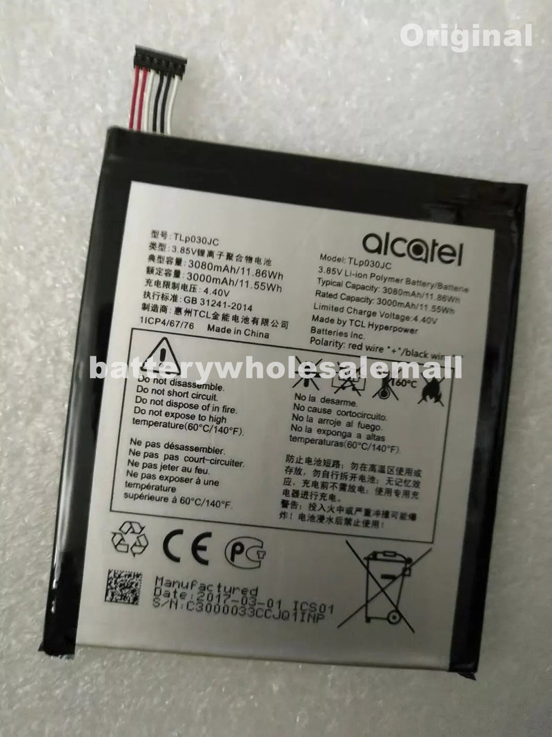 New 3080mAh Battery TLp030JC For Alcatel One Touch A3 XL 9008j