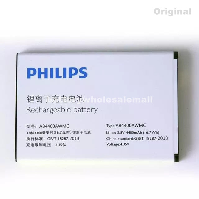 New 4400mAh 3.8V Replacement Battery AB4400AWMC For Philips Xenium V387