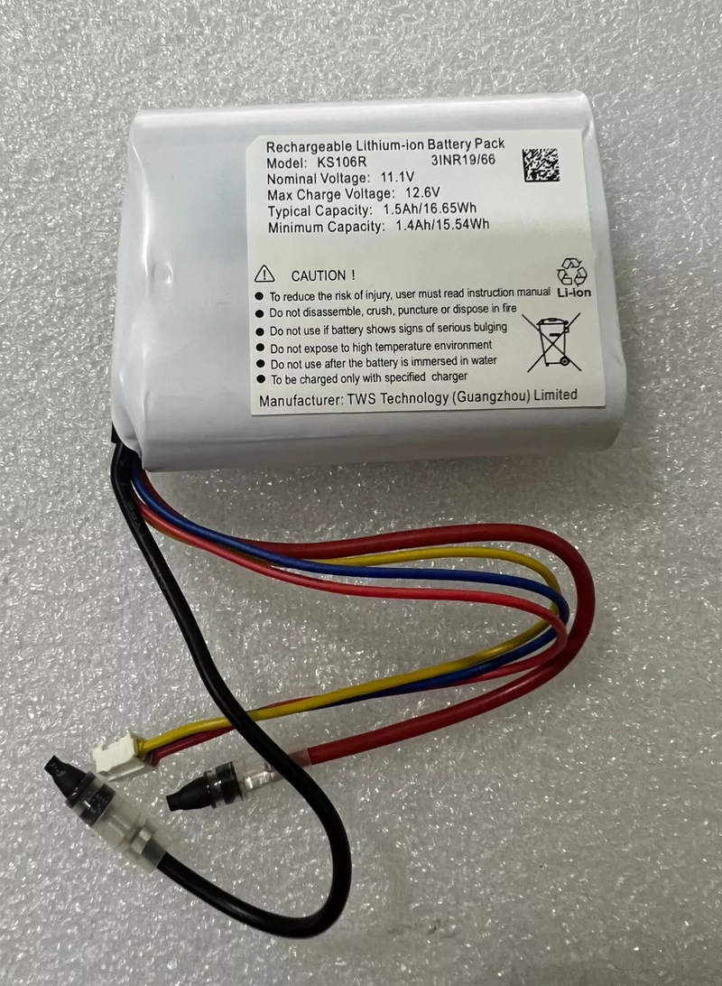 New Original 1.5Ah 16.65Wh 11.1V Rechargeable Battery For TWS KS106R 3INR19/66