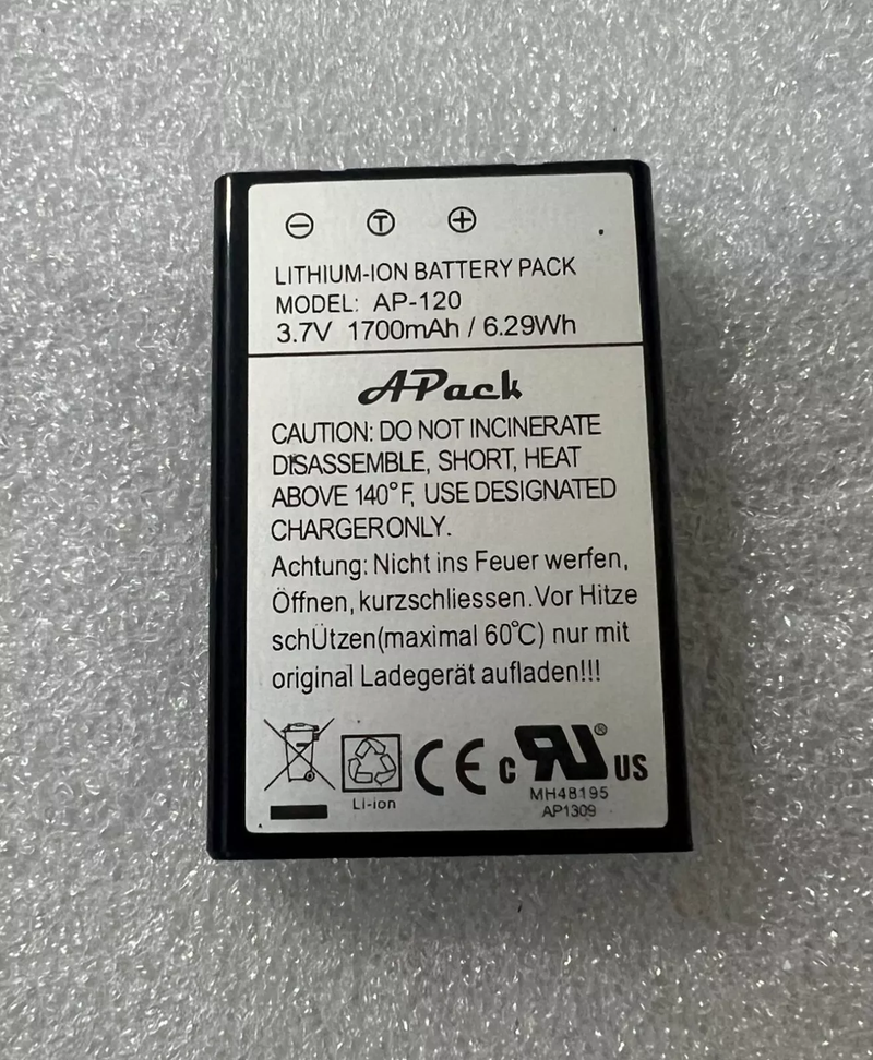 New Original 1700mAh 6.29Wh 3.7V Rechargeable Battery For APACK AP-120