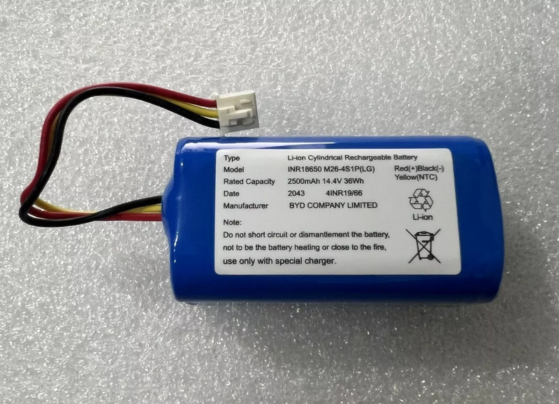 New Original 2500mAh Battery INR18650 M26-4S1P(LG) For Midea M4, Liectroux C30B, C30B 2D Wifi Vacuum