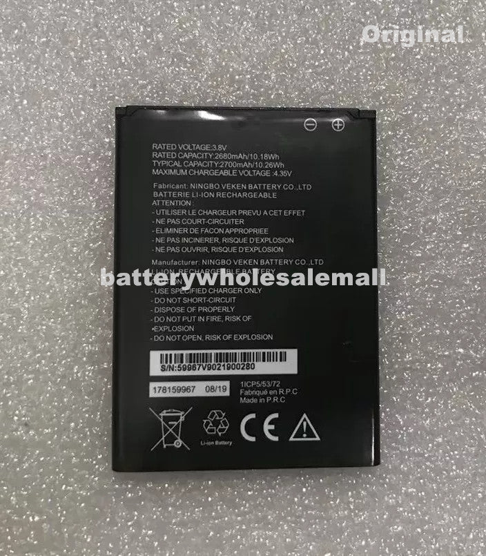 New 2680mAh 10.18Wh 3.8V Battery For MobiWire 178159967 Smartphone