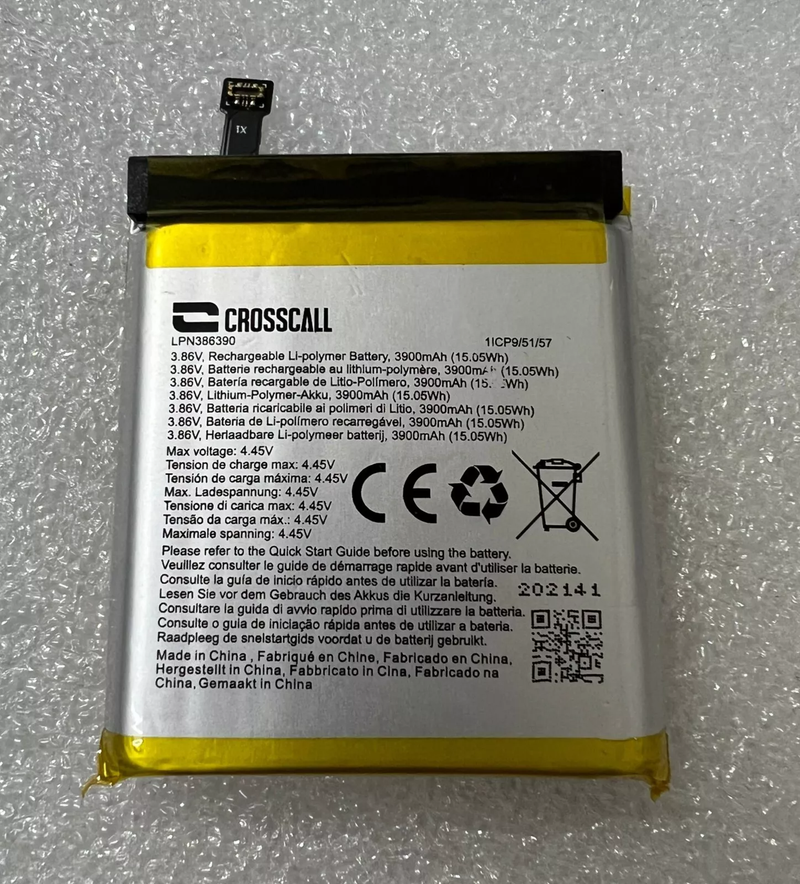 New Original 3900mAh 3.86V Rechargeable Battery Bateria For CROSSCALL LPN386390