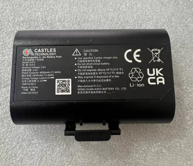 New Original 4850mAh 17.46Wh 3.6V Rechargeable Battery For Castles S1F3