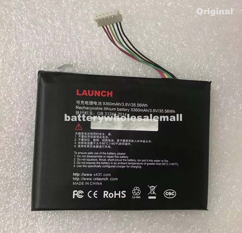 New Original 9360mAh 35.56Wh 3.8V Rechargeable Battery For Launch Diagnostic Scanner