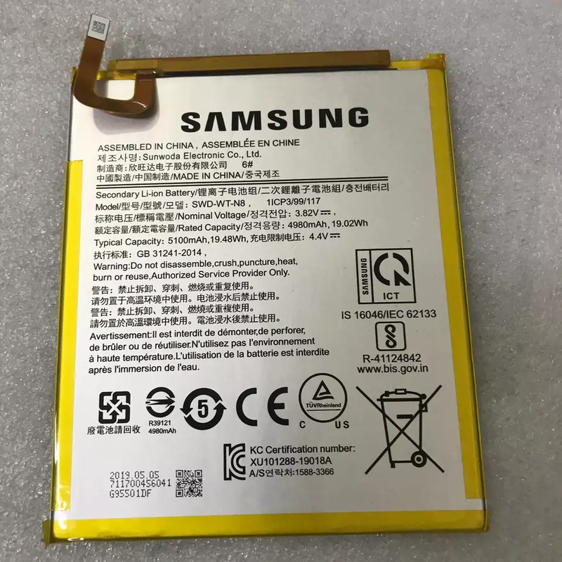 New Original 5100mAh Battery SWD-WT-N8 For Samsung Galaxy Tab A 8.0 2019 SM-T290 SM-T295N