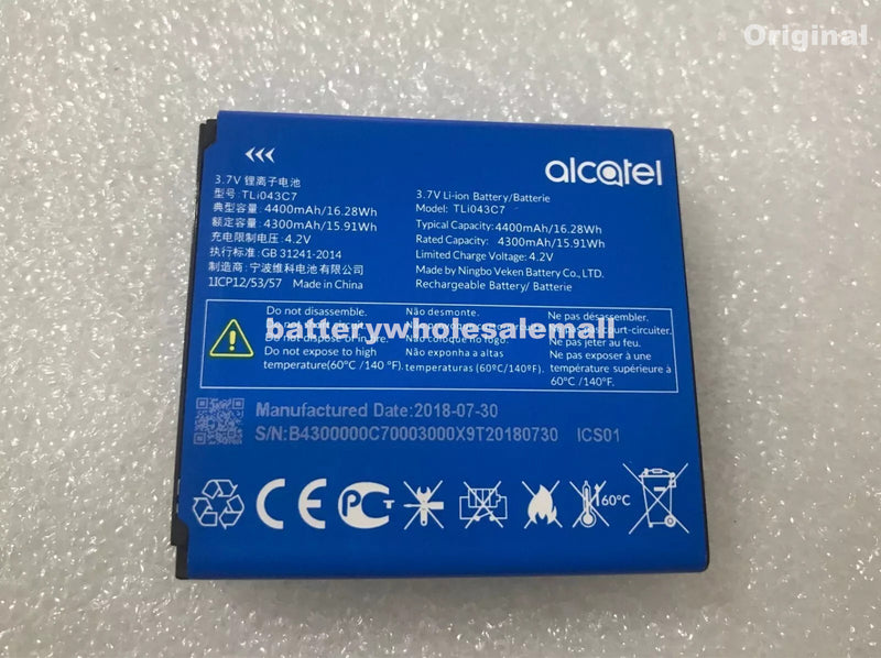 New 4300mAh 15.91Wh 3.7V Battery TLi043C7 For Alcatel Smartphone