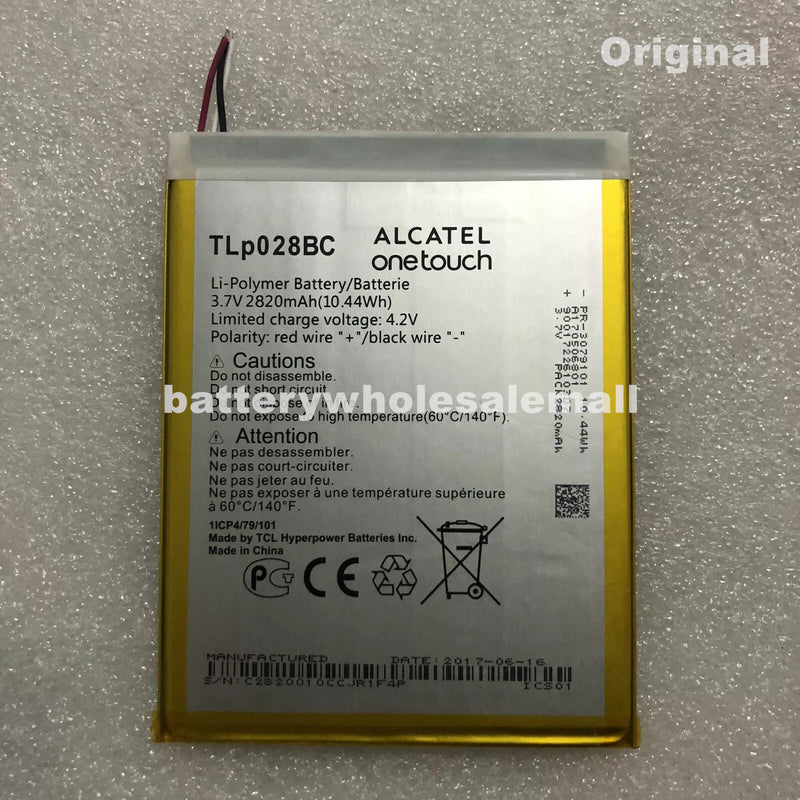 New 2820mAh 3.7V Battery TLp028BC For Alcatel Tab Pixe 3 TLp028BD