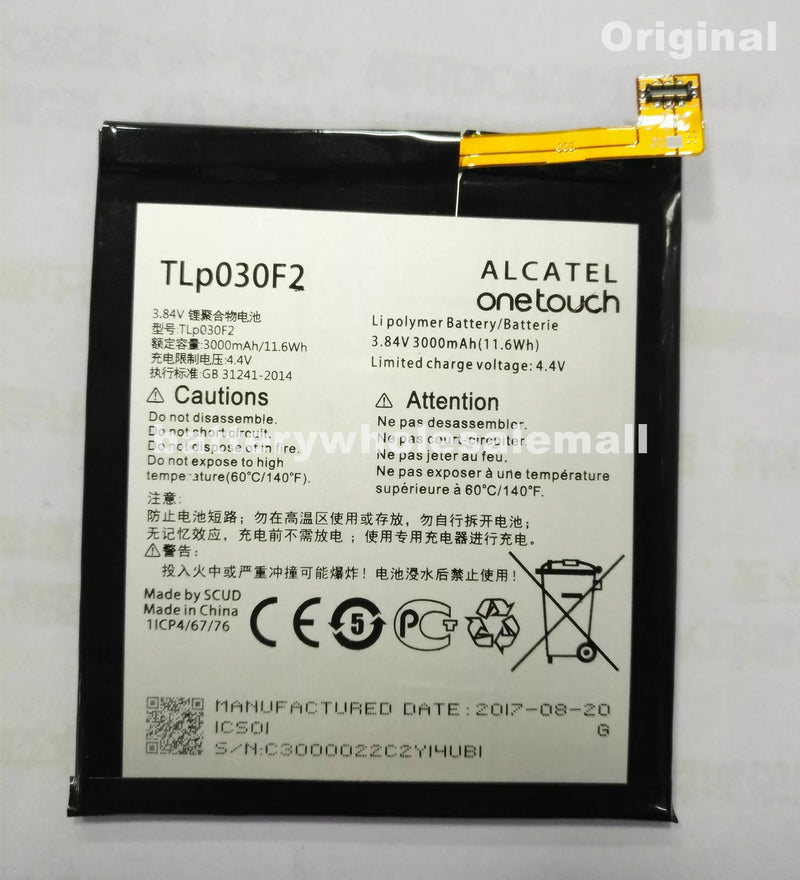 New 3000mAh 3.84V Battery TLp030F2 For Alcatel One Touch Idos 4S & Vodafone Smart Platinum 7