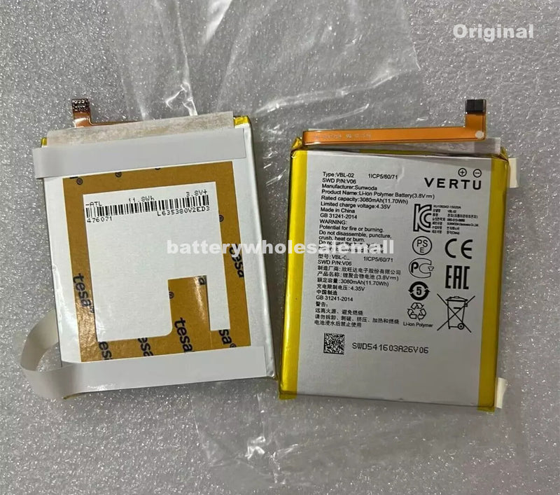 New 3080mAh 3.8V Battery VBL-02 For VERTU Signature Touch 2015 V06