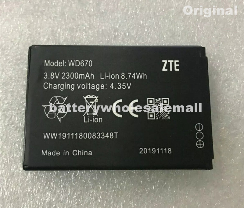 New 2300mAh 3.8V Battery For ZTE WD670 Reliance Wi-Pod 4G LTE Pocket WiFi Router