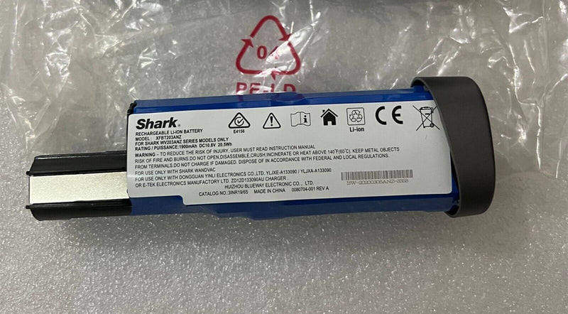 New Original 1900mAh Battery XFBT203ANZ For Shark WV200UK WV200 WV205 WV220, ion W1 Cord