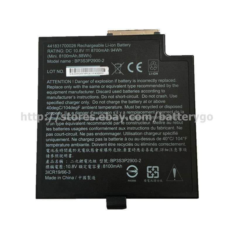 New 94Wh Battery BP3S3P2900-2 For Getac B300 B300X Multimedia Bay 2nd BP3S3P2900-p