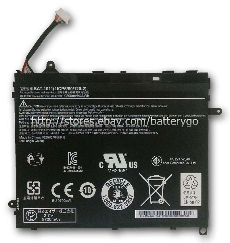 New 9800mAh Battery BAT-1011 For Acer Iconia Tab A510 A700 1ICP5/80/120-2