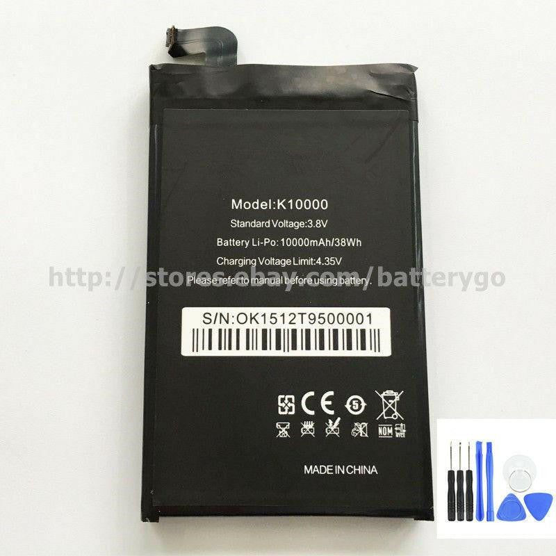 New 10000mAh 38Wh 3.8V Battery K10000 For Oukitel K10000 + Nice Tools