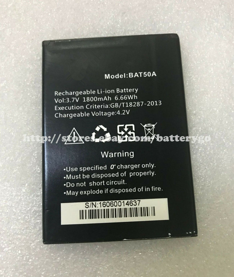 New 1800mAh 6.66Wh 3.7V Rechargeable Battery For 0+ BAT50A