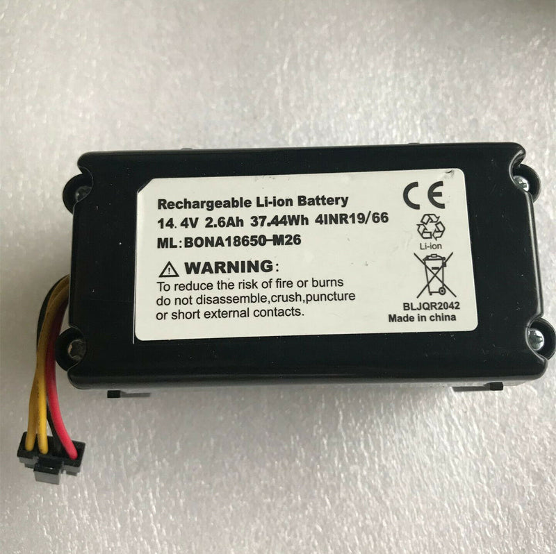 New 2.6Ah 37.44Wh 14.4V Battery BONA18650-M26 For Robot Vacuum 4INR19/66