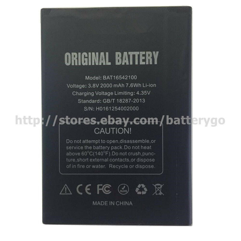 New 2000mAh 3.8V Rechargeable Battery BAT16542100 For Doogee X9 mini 5.0'