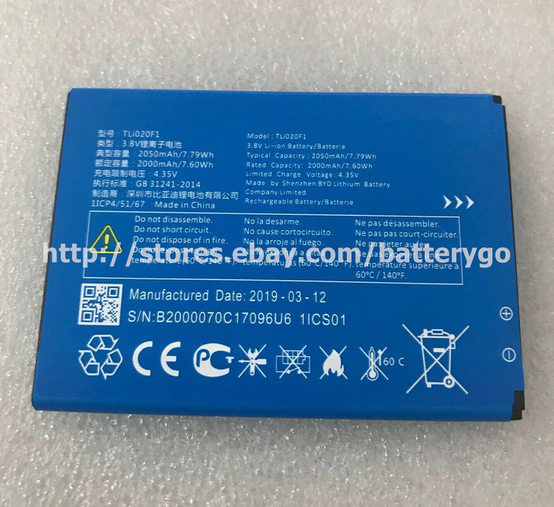 New 2000mAh Battery TLi020F1 For Alcatel PIXI 4 5045D Pop 2 5042D C7 7040 7040D