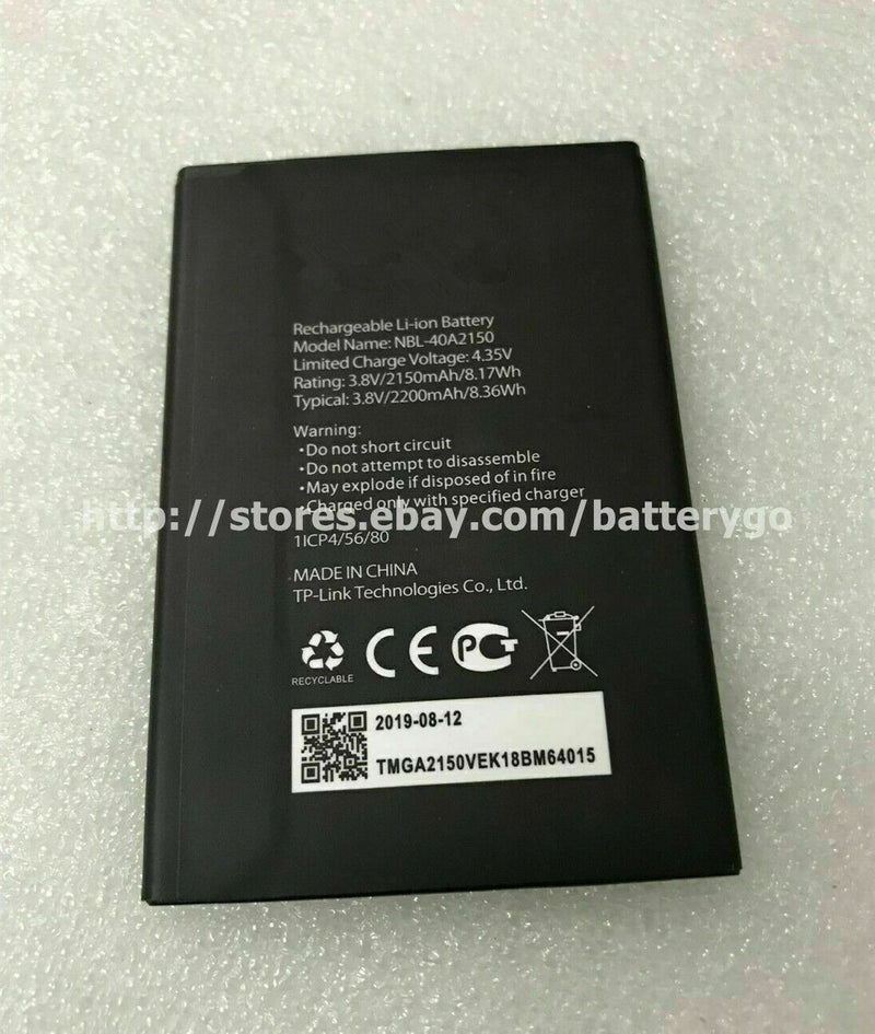New 2150mAh 3.8V Replacement Battery NBL-40A2150 For Neffos Smartphone
