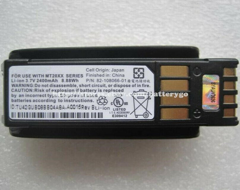 New 2400mAh Battery 82-108066-01 For Symbol MT20XX Scanner KT-BTYMT-01R