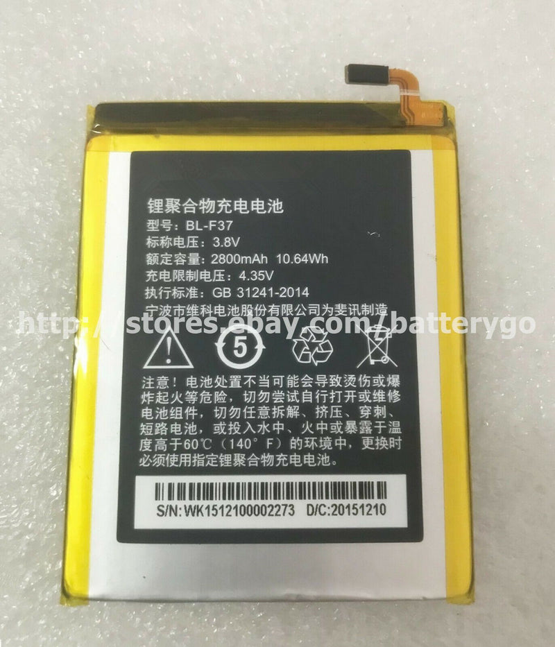 New 2800mAh 10.64Wh 3.8V Battery BL-F37 For PHICOMM Smartphone