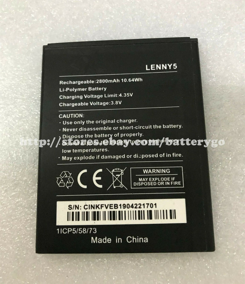 New 2800mAh 10.64Wh 3.8V Rechargeable Battery For Wiko Lenny 5