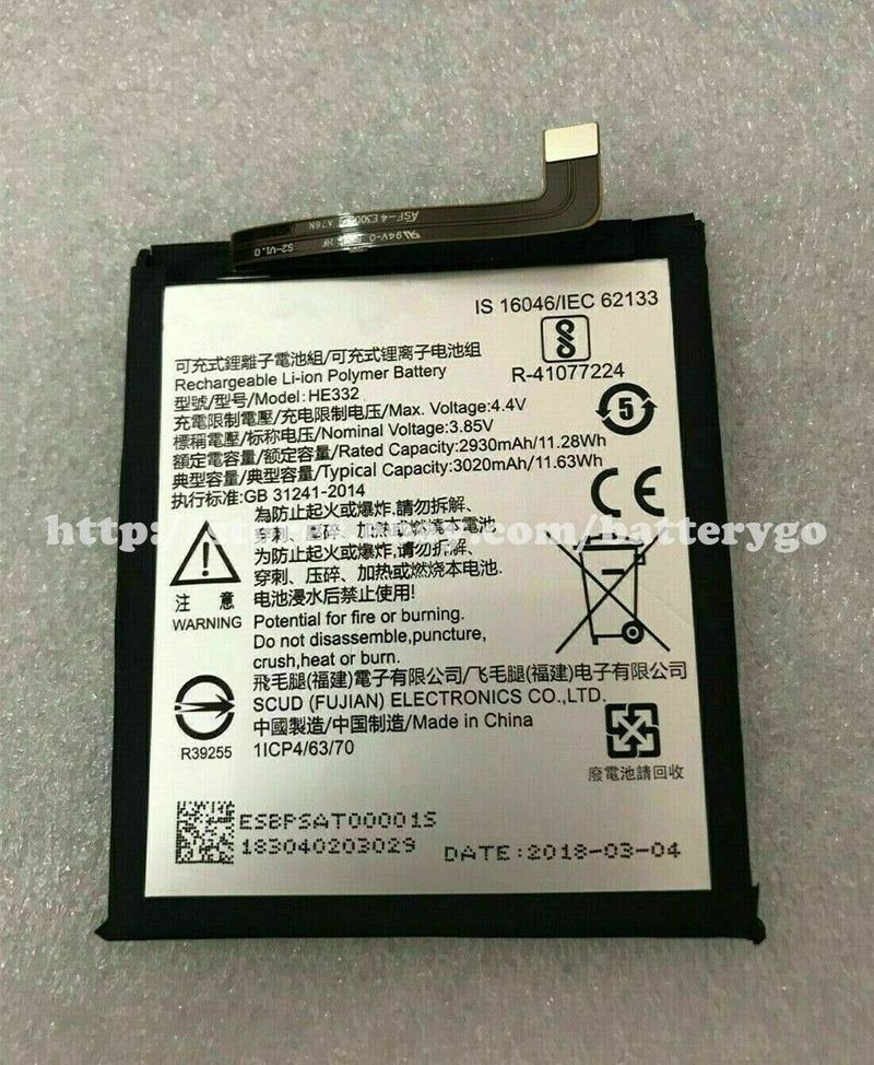 New 2930mAh 11.28Wh 3.85V Rechargeable Battery HE332 For Sharp Aquos S2