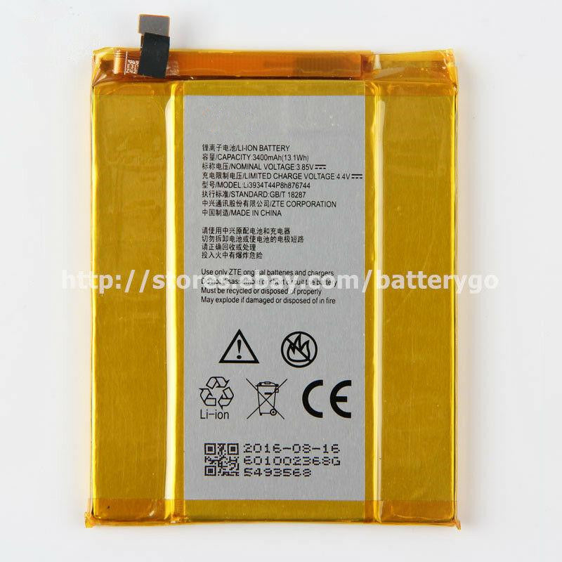 New 3400mAh Battery Li3934T44P8h876744 For ZTE GRAND X MAX 2 Z988 ZMAX PRO Z981