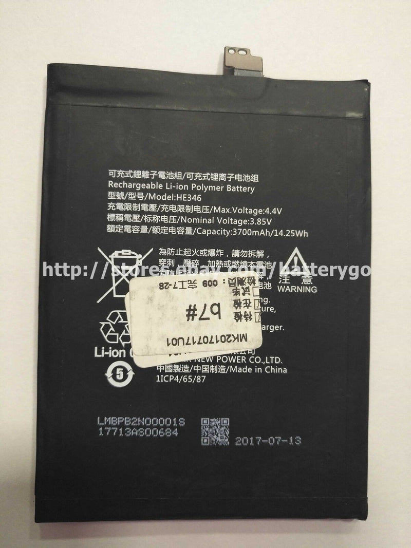 New 3700mAh 3.85V Rechargeable Battery HE346 For Nokia 7 Plus