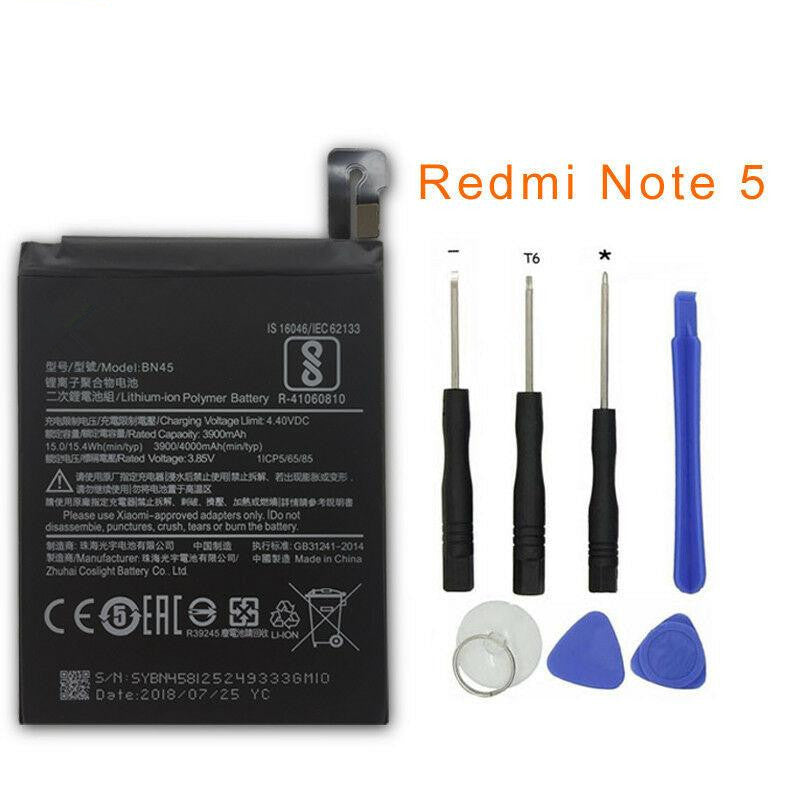 New 3900mAh Battery BN45 For Xiaomi Mi Note 2 & Redmi Note5 + Nice Tools