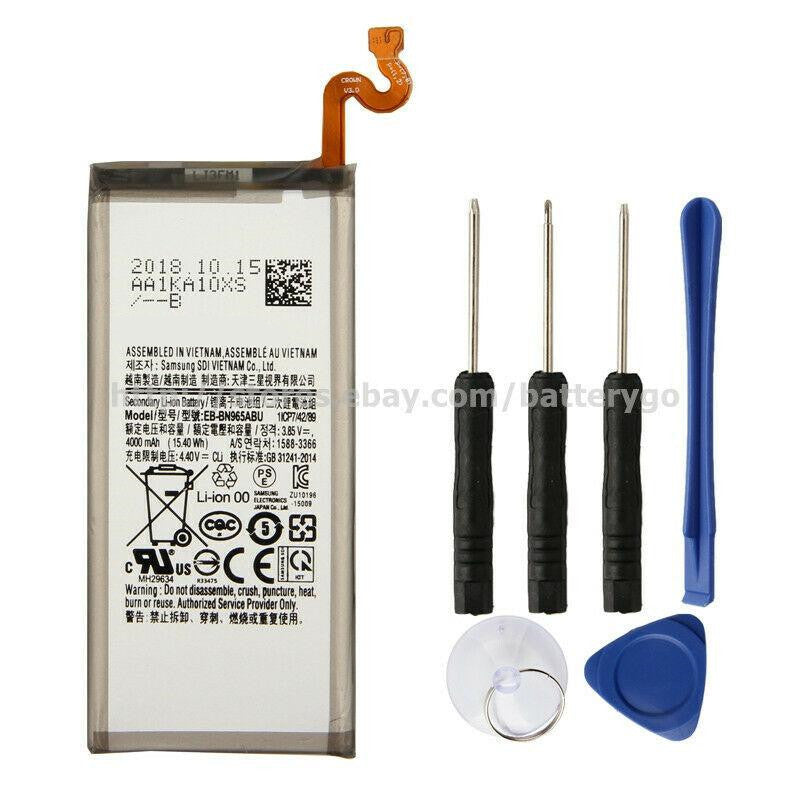 New 4000mAh Battery EB-BN965ABU For Samsung Galaxy Note 9 N960 SM-N960 + Tools