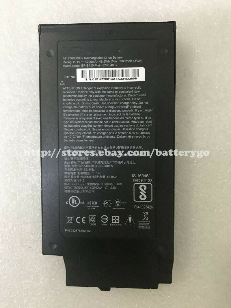 New 4200mAh Battery BP-S410-Main-32/2040 S For Getac Semi-Rugged S410