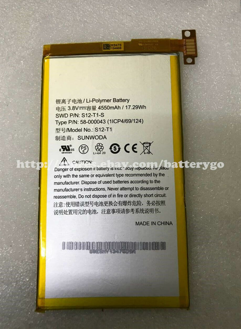 New 4550mAh Battery S12-T1 S12-T1-S 58-000043 For Amazon Kindle Fire HDX 7” C9R6QM