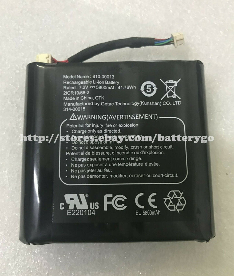 New 5800mAh 41.76Wh 7.2V Getac Battery 810-00013