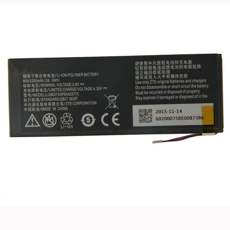 New 6300mAh Li3863T43P6hA03715 Battery For ZTE MF97B MF97G MF97V SPro 2