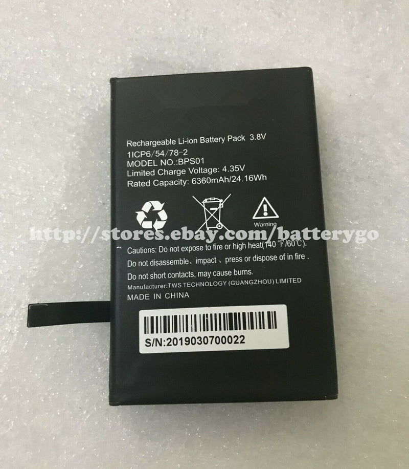 New 6360mAh 24.16Wh 3.8V Rechargeable Battery For BBPOS BPS01